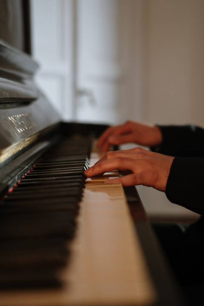 playing the piano